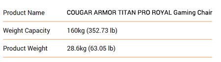 COUGAR Gaming Chair-ARMOR TITAN PRO